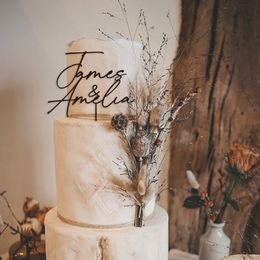 Other Event Party Supplies Personalised Wedding Cake Topper Custom Last Name for Rustic Mr and Mrs 230822