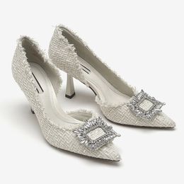 Women Dress 538 Design Rhinestones Pumps 2024 Spring Fashion Pointed Toe Female Shallow High Heel Elegant Women's Shoes 230822 'S 85326 'S 97782 's