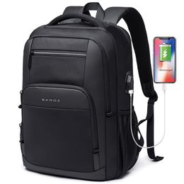 School Bags BANGE Large Capacity 156 inch Laptop Backpack Durable Daily Bag Multifunctional USB Charging Port Water Resistant 230823