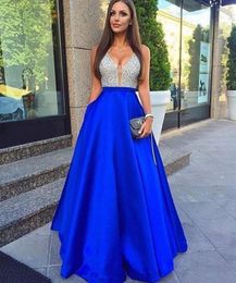 Casual Dresses Solid Colour Summer Women's Sexy V-Neck Sleeveless Sequin High-Waisted Blue Long Swing Dress