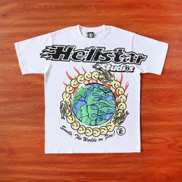 Men's TShirts 23ss Hellstar T Shirts Summer Green Print Men Women Hip Hop Top Tee High Quality Cotton Tshirt 230822