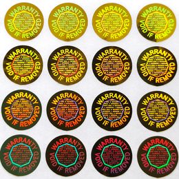 Gold Colour Hologram Vinyl Label Sticker Continuous Serial Numbers Security Seal Octagon Inside AUTHENTIC GENUINE