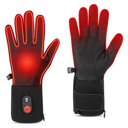 Five Fingers Gloves DAYWOLF Heated Rechargeable Battery Electric Ski Winter Glove Men Women SnowboardingThermal Skiing Liner Raynauds 230823