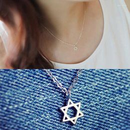 Chains Fashion Long Star David Necklace Pendant For Women Choker Necklaces Holiday Beach Statement Boho Jewelry