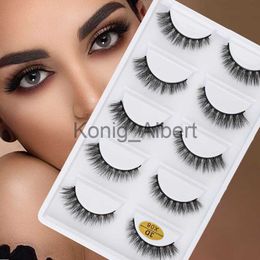 False Eyelashes 3/5 Pairs Hot Sale Natural Long 3D Mink Lashes Soft Short Faux Cils Handmade Fake Lashes Makeup Tool Eyelash Extension maquiagem x0823