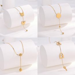 Chains Stainless Steel Necklace For Women Vintage Bohemian Coin Pendant Chain Jewelry