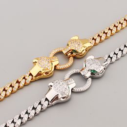 Neues breites 18K Gold Sliver Leopard Tiere Armbänder Kette Kette Liebe Designer für Frauen Männer Paar Modedesigner Hochzeitsfeier Thanksgiving Day Valentinstag Geschenke