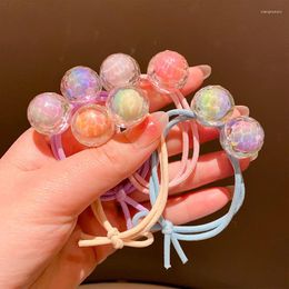 Hair Accessories 1PC Baby Girl Candy Colour Transparent Rope Children High Elastic Band Sweet Ring Headwear Kids Koreon