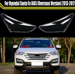 Auto Light Caps For Hyundai Santa Fe IX45 (Overseas Version) 2013~2017 Car Headlight Cover Lampshade Lamp Case Glass Lens Shell