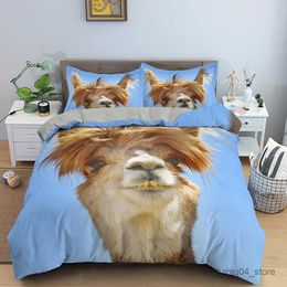 Bedding sets Funny Animal Bedding Set Kids Duvet Cover Sets Bedclothes Bed Set Single Double size Qulit Covers 240/220 R230901