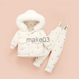 Down Coat Children Down Coat Jacket jumpsuit Kids Toddler Girl Boy Clothes Down 2pcs Winter Outfit Suit Warm Baby Overalls Clothing Sets J230823