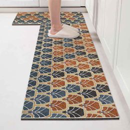 Carpets Kitchen Floor Mat Waterproof Oil Resistant Washable Striped Decor Dirt-Resistant Foot Pad Bedroom Bathroom Anti-Slip Door Carpet