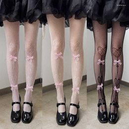 Women Socks Summer Thin Sheer Bowknot Stockings For Sexy Fishnet Stocking Pantyhose