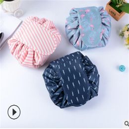 Lazy Makeup Bag Travel Cosmetic Bag Organizer Multifunctional Drawstring Wash Bags Korea Large Capacity Storage314W