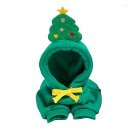 Cat Costumes Green Pet Hoodie Sweater Christmas Cold Weather Clothes Sweatershirt Dog Outfit Outerwear For Puppy
