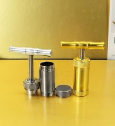 Metal T-shape T Handle Pollen Press Presser Compressor Cream Whipper 2 color Smoking Accessories Tool for Cigarette Hookah