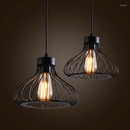 Pendant Lamps Loft Vintage Iron Creative Edison Lamp Retro Cage Light Hanging Lamparas Colgantes E27 Industrial