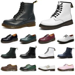 2023 top Designer Boots Patent Leather Doc Martens Men Womens Winter Snow Booties Classic Colour Leather Oxford Bottom Ankle shoes Size 35-45