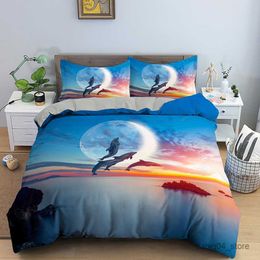 Bedding sets 3D Duvet Cover Sets Quilt Covers Comforter Cover Set Dolphin Bedding Set Full Double Single Size Bed Linens R230901