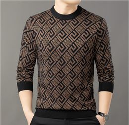 New Designer Men's Sweater for Colorful Contrast Old Flower Full Logo Long Sleeve Knitted Shirt Top Luxury clothes GG1