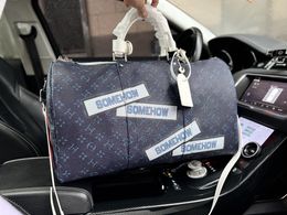 Keepall 50 Luxury Designer Mens Canvas Leather Travel Bag Large Capacity Crossbody Bag Monograms Womens Shoulder Bag KEEPALL Handbag Wallet Graffiti Tote Bag