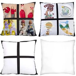 White DIY Sublimation Blanks Nine Panel Sublimation Pillow Case for Sublimate Printing Christmas Party Home Decorations I0823