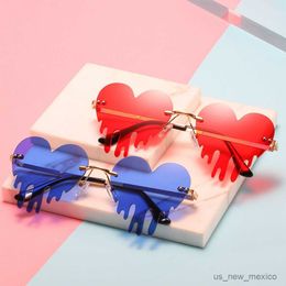 Sunglasses Love Heart Shaped Sunglasses Women Designer New Fashion Cute Sexy Retro Cat Eye Vintage Cheap Sun Glasses R230823