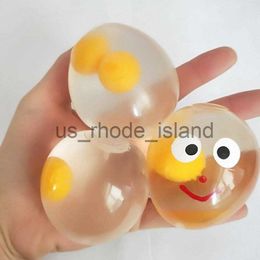 Decompression Toy Funny Transparent Anti-Stress Squeezing Eggs Ball Yolk Egg Squeeze Ball Stress Relief Toys Fidget Toys for Children Gifts x0823