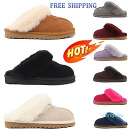2023 new product classic slippers designer slides women men ugglies slipper andals fur slide black winter snow shoes sliders mens