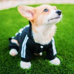 Dog Apparel Pet Clothing Coat Autumn/Winter Hooded Set Four Legs Windbreak Teddy Bichon Puppy.