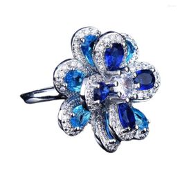 Stud Earrings Fashion Women Ear Studs Camellia Shape Coloured Cubic Zirconia Jewellery Shiny Rhinestones Bracelet Ring Pendant