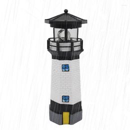 Garden Decorations Solar Lighthouse LED Rotating Waterproof Sensor Light Outdoor Courntyard Landscape Decoration Lamp