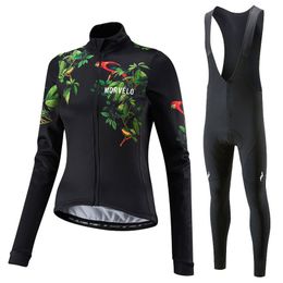 Cycling Jersey Sets Morvelo women Autumn Long Sleeve cycling sets Female Bike Clothes Sports Wear clothing Pants Suit Breathable 230823