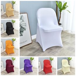 Sashes Fold Chair Cover Wedding Spandex Lycra Birthday Party el Banquet Show Decoration Nice Pattern Luxury Design 230822