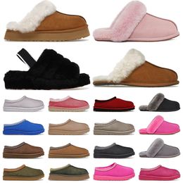 Designers snow boots women boot bailey dune Chestnut winter buckle fur snow Half Knee Short lady Sheepskin and wool integrated tasman hair slipper