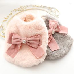 Dog Apparel Hair Coat Clothes Autumn Winter Cat Princess Cotton Sweater Plush Butterfly Small Pet Dress Costume