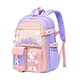 Backpacks Primary School Schoolbag Girls' Lightweight Children's Backpack Kawaii Waterproof Large Capacity 230822