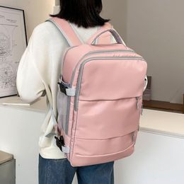 School Bags Women Travel Backpack Water Repellent AntiTheft Stylish Casual Daypack Bag With Luggage Strap USB Charging Port 230823