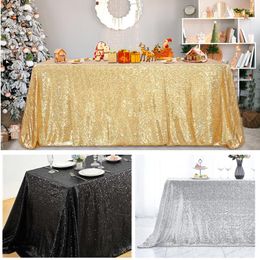 Table Cloth Sequin Wedding Tablecloth Curtains - 50x80 Inch Baby Shower Birthday Christmas Party Decorations Pography Decor