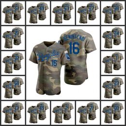 Kansas City''Royals''Men Women Youth Salvador Perez George Brett Salvador Mike Sweeney Mike Minor Custom Camo Authentic Armed Forces Day Jersey