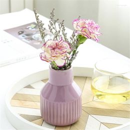 Vases Nordic Ceramic Minimalist Vase Living Room Dining Table Dried Flower Arrangement Office Ornament Home Decoration Furnishings