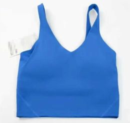 2023Yoga outfit Type Back Align Tank Tops Gym Clothes Women Running Nude Tight Sports Bra Fitness Beautiful Underwear Vest Shirt Size S-XXL