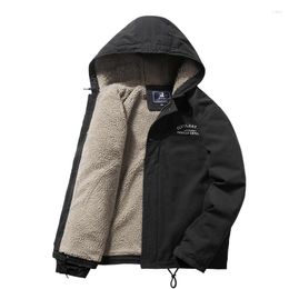 Men's Jackets Men Hooded Winter Coats Fleece Down Wool Liner Warm Parkas Good Quality Male Casual Outwear Clothes Size 5XL