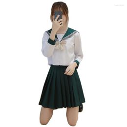 Clothing Sets High School Student JK Uniform Korean Preppy Style Sailor Women Girls Summer Dress British Costume