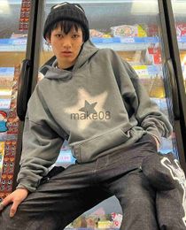 Men's Hoodies Sweatshirts Y2k Star Print Streetwear Harajuku Oversize Loose Men Hoodie Fashion Baggy Casual Sweatshirt Women's Clothing Free Shipping J230823