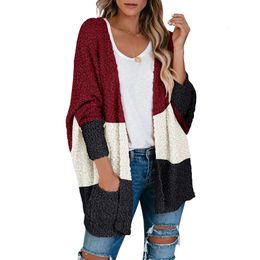 Womens Sweaters Womens Chunky Popcorn Cardigan Oversized Open Front Boyfriend Batwing Long Sleeve Fuzzy Knit Sweaters 230822