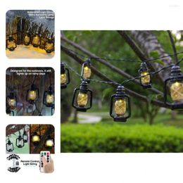 Strings Battery-operated Patio Lights Outdoor Light String Vintage Kerosene Lamp Led Remote Control Waterproof Halloween Christmas