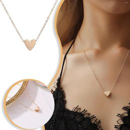 Chains Pin Accessories Matching Collarbone Chain Sexy Heart Necklace Simple Collar Little For Women Trendy