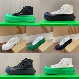 High Quality Jumbo Casual Shoes Sneaker Men Women high top low lace up sneakers Optic Black White Green Platform Canvas Shoe Upper Thick Rubber Outsol m8Qd#