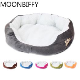 kennels pens Cute Cat Bed Warm Pet House Kitten Cushion Comfort Cat House Puppy Nest Small Dog Mat Supplies Bed for Cats Dog Accessories 230822